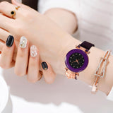 Luxury Women Watches Ladies Magnetic Starry Sky