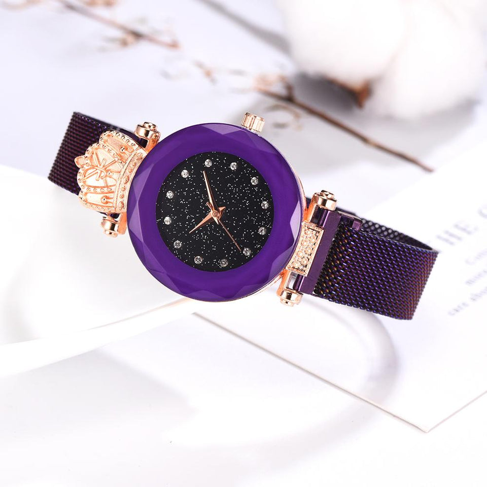 Luxury Women Watches Ladies Magnetic Starry Sky