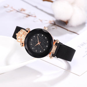 Luxury Women Watches Ladies Magnetic Starry Sky