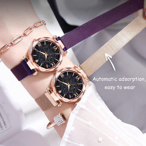 Luxury Women Watches Magnetic Starry Sky Ladies