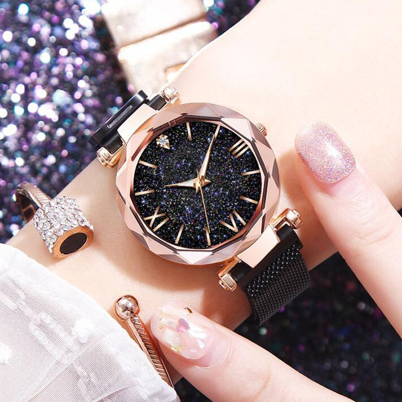 Luxury Women Watches Magnetic Starry Sky Ladies