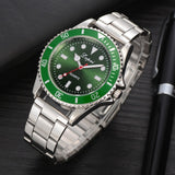 Luxury Quartz Watch Green Men Clock