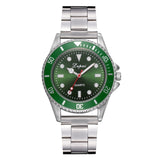 Luxury Quartz Watch Green Men Clock