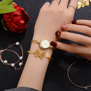 Women Small Gold Bangle Bracelet Luxury Watches