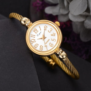 Women Small Gold Bangle Bracelet Luxury Watches