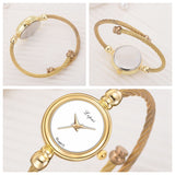 Women Small Gold Bangle Bracelet Luxury Watches