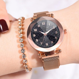 Watches Women Fashion Luxury Magnetic Buckle Strap Refractive