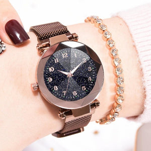 Watches Women Fashion Luxury Magnetic Buckle Strap Refractive