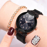 Watches Women Fashion Luxury Magnetic Buckle Strap Refractive