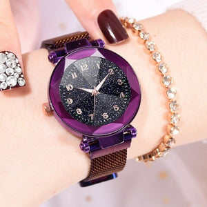 Watches Women Fashion Luxury Magnetic Buckle Strap Refractive