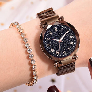 Starry Sky Watch Women's Luxury Magnetic Magnet Buckle