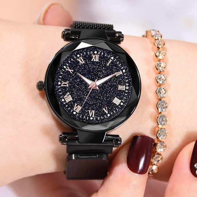 Starry Sky Watch Women's Luxury Magnetic Magnet Buckle