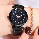 Luxury Luminous Women Watches Starry Sky Magnetic Ladies