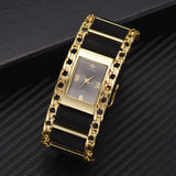 Luxury Gold Bracelet Quartz Ladies