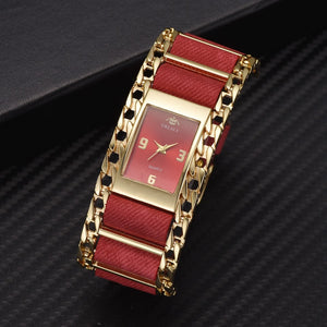 Luxury Gold Bracelet Quartz Ladies