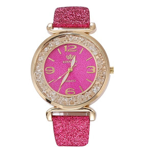 Luxury Crystal Rhinestone Stainless Quartz WristWatches Ladies