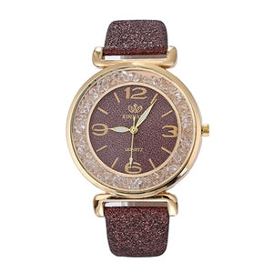 Luxury Crystal Rhinestone Stainless Quartz WristWatches Ladies