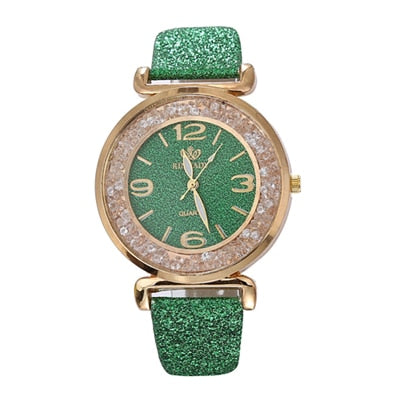 Luxury Crystal Rhinestone Stainless Quartz WristWatches Ladies